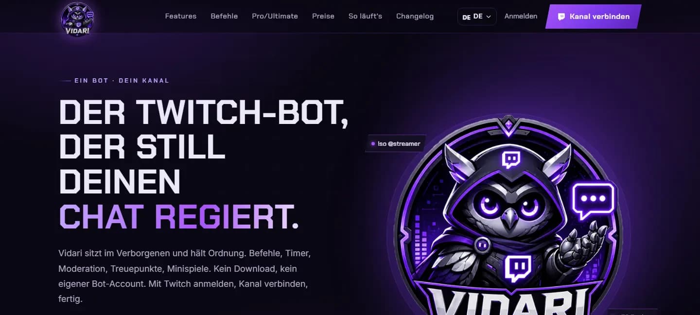 Vidari — Website